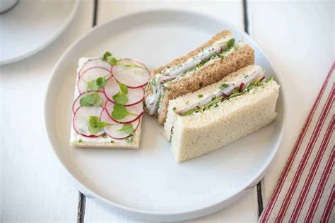 Radish and Herb Butter Tea Sandwiches - Culinary Ginger