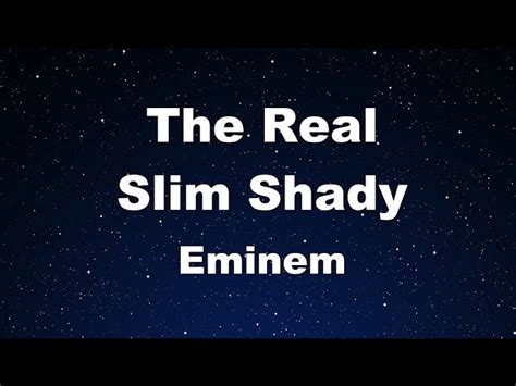 Karaoke♬ The Real Slim Shady - Eminem 【No Guide Melody】 Instrumental Chords - Chordify