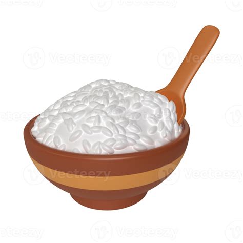 Cooked Rice 3d Illustration Icon 9664909 Png