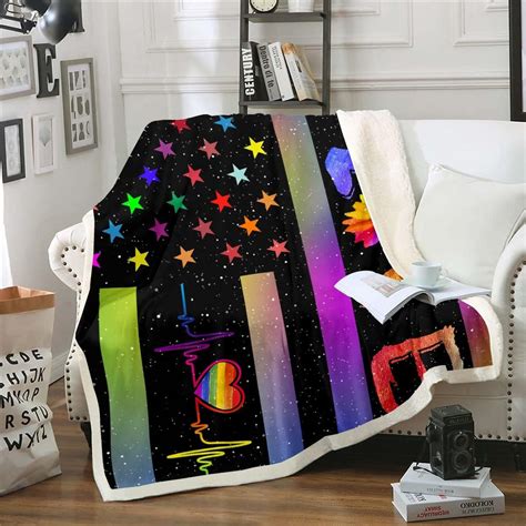 Amazon Gay Pride Blanket 50x60 LGBT Pride Accessories Rainbow