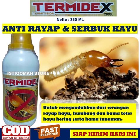 Jual Obat Anti Rayap Dan Serbuk Kayu Paling AMPUH 250ML TERMIDEX Cairan