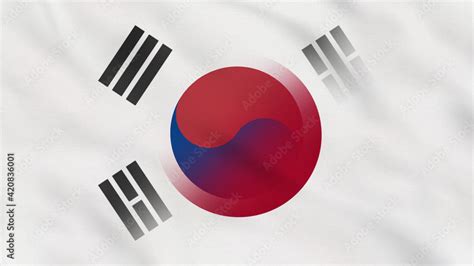 South Korea and Japan Crumpled Fabric Flag. South Korea Flag. Japan ...