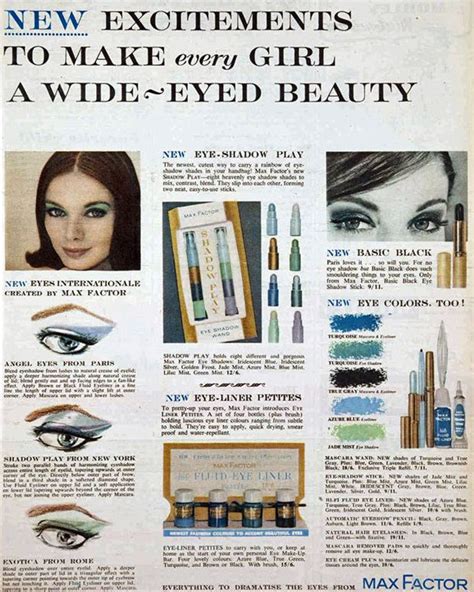 Publicité Vintage Max Factor Maquillage Double Page 1961 Max