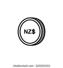 New Zealand Currency Icon Symbol New Stock Vector (Royalty Free ...