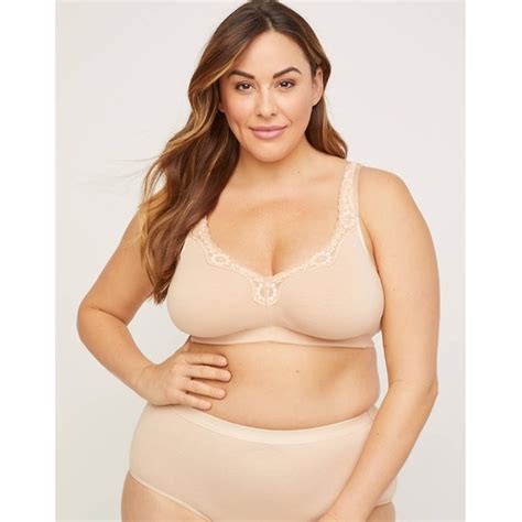 Catherines Intimates Sleepwear New Plus Size No Wire Cotton Comfort Lace Bra Nude Poshmark