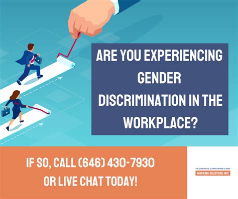 Are You Experiencing Gender Discrimination In The Workplace Call Or