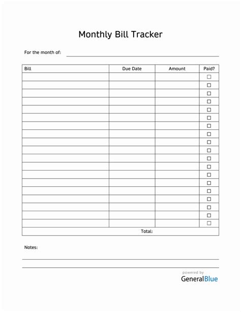 Printable Monthly Bill Organizer To Make Sure You Pay Bills On Time ...