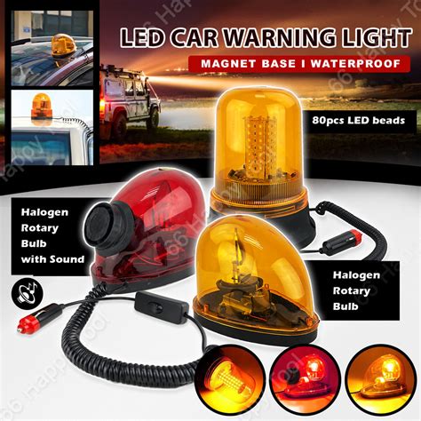 Car Warning Revolving Light Halogen LED 12V 24V Compatible Rotaring