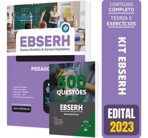 Kit Apostila Ebserh 2023 Pedagogo Caderno De Testes Frete grátis