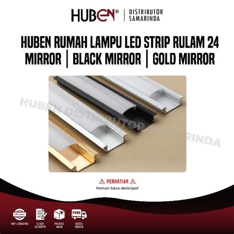 Jual HUBEN List Rumah Lampu LED Strip Aluminium 3 Meter RULAM 24