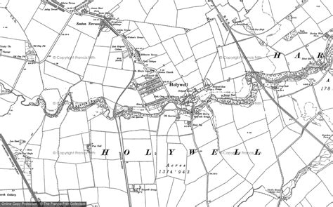 Historic Ordnance Survey Map Of Holywell 1895 1896