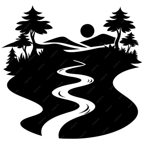 River silhouette vector | Premium AI-generated vector