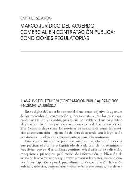 Marco Jurídico De Contratación Pública Pdf Ecuador Subasta