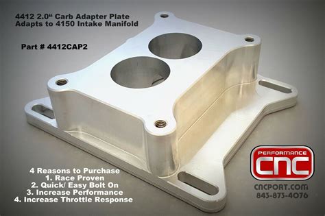 Carb Spacer Adapter Plate Adapts Holley Bbl To Intake