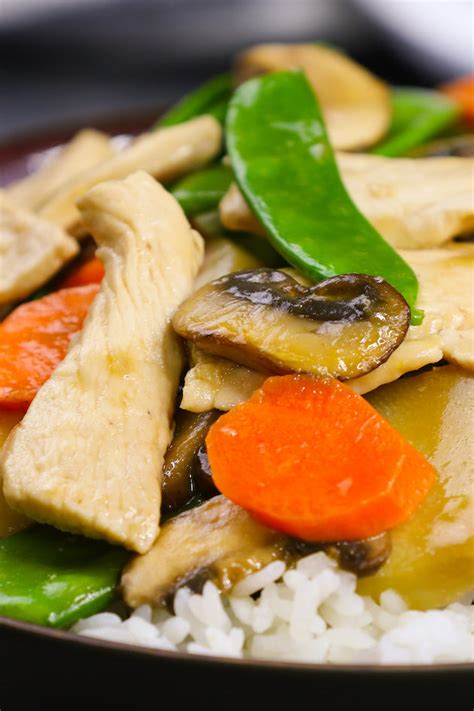 moo goo gai pan chinese chicken  vegetable stir fry tipbuzz