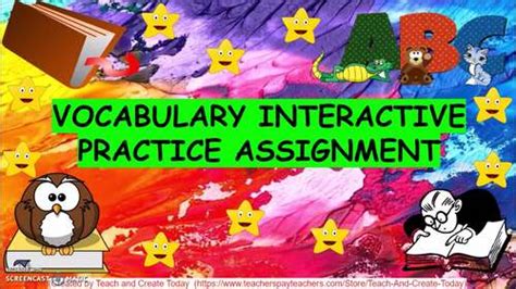 Ela Vocabulary Interactive Practice Assignment Activity Tpt