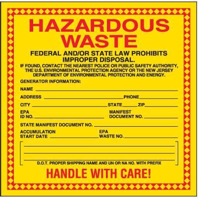 Hazardous Waste Labels