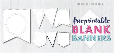 Free Printable Banner Templates (Blank Banners) - World of Printables