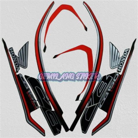 Hitam Striping Decal Pole Sticker Honda Cb Cb Verza Racing Cw