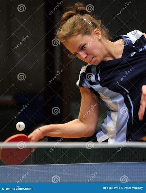 Table tennis action editorial photo. Image of blue, championship - 11882981