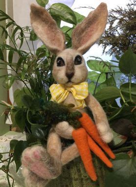 Felted Bunny By Ruthann Brasington Featured On Livingfelt Blog