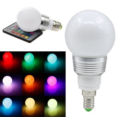 Led W E Multicolore Couleur Changement De Lampe Rgb Ampoule