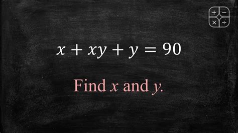 If X Xy Y 90 Find The Value Of X And Y Youtube