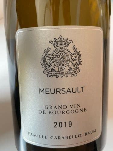 2019 Famille Carabello Baum Meursault Vivino US