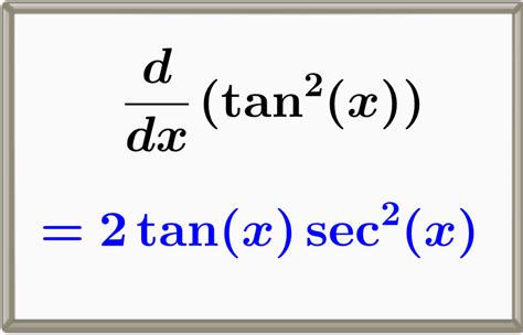 Derivative of Tangent Squared, tan^2(x) with Proof and Graphs - Neurochispas