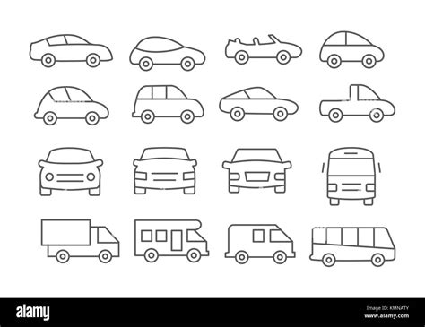 Car Line Icons Stock Vector Image And Art Alamy