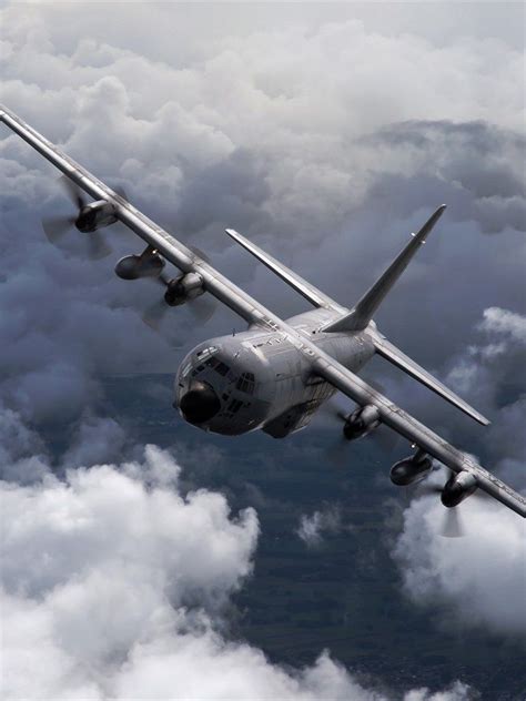 Unstoppable Lockheed C-130 Hercules Soaring through the Clouds