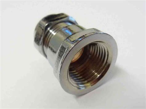 Chrome 15mm Compression X 1 2 Bsp Female Iron Adaptor Stevenson Plumbing And Electrical Supplies