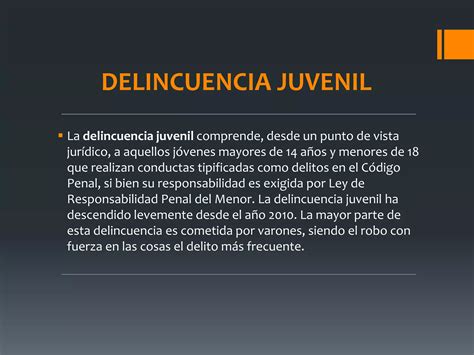 Delincuencia Juvenil Ppt