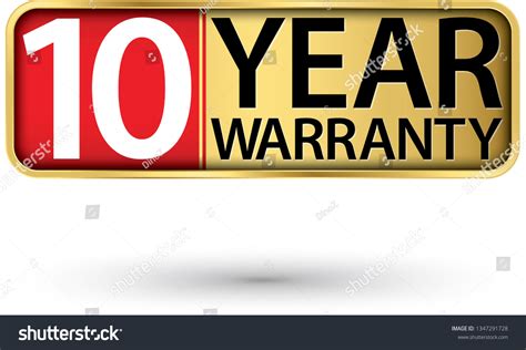 Year Warranty Golden Label Vector Stock Vector Royalty Free