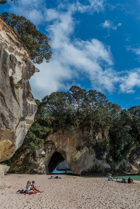 Hahei New Zealand October 14 Cathedral Cove Coromandel Peninsula