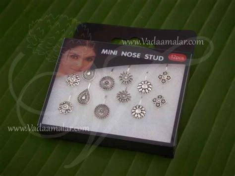 Nose Pins Silver Oxidised Nath Jewellery Buy Now