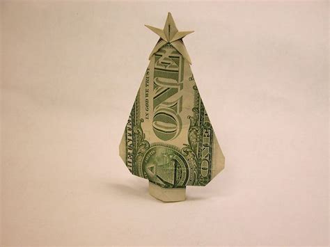 Dollar Bill Christmas Tree Money Origami Tutorial Christmas Origami