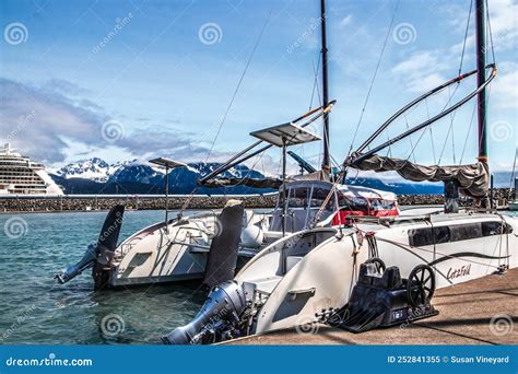 Alaska Boat Full Of People Fishing For Salmon Editorial Photo