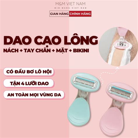 Dao Cạo Lông Vùng Kín Bikini Mặt Nách Cho Nữ Đầu Bơ Chuyên Dụng Siêu Sạch Tái Sử Dụng Nhiều