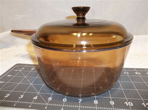 Vintage Corning Vision Ware Saucepan 1 5 L Pot With Pyrex Lid Etsy