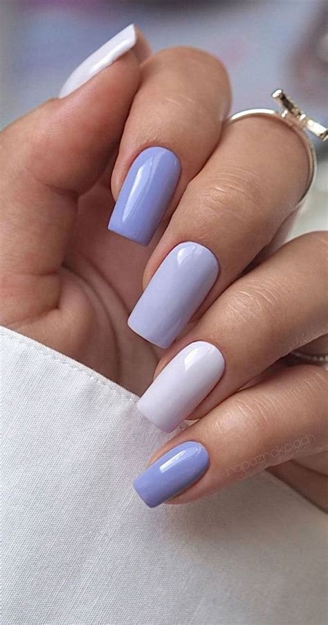 50 Pretty Spring Colour Nail Ideas Designs Cool Toned Square Nails