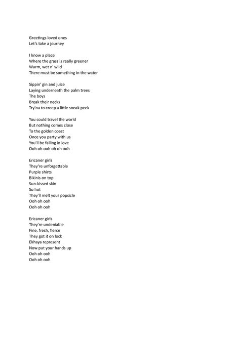 California Gurls - Katy Perry's lyrical genius but make it towards