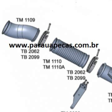 Tubo Flexivel Escapamento SCANIA P G R 420 08 11 TM1110A FABBOF