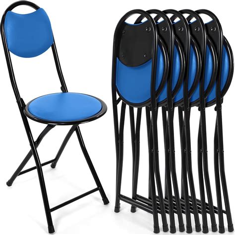 Soaoo 6 Pcs 12 Inch Folding Bar Stool Cushioned Padded