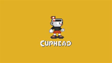 Made A Pixel Art Wallpaper For A Friend Cuphead