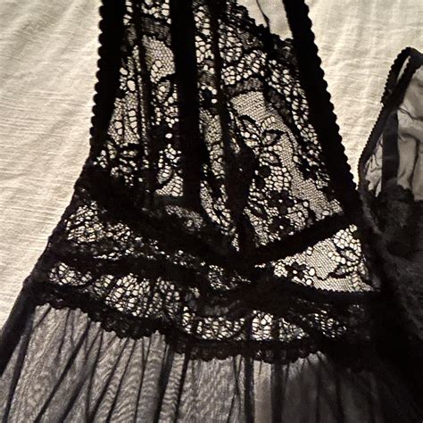 Lingerie Dress Black Lace And Mesh Adjustable Depop