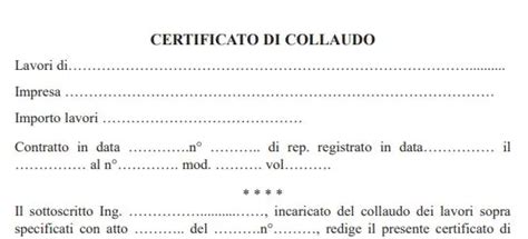 Collaudo statico cos è obbligo prezzi esempio 2024