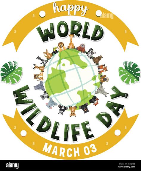 World Wildlife Day Logo Illustration Stock Vector Image And Art Alamy