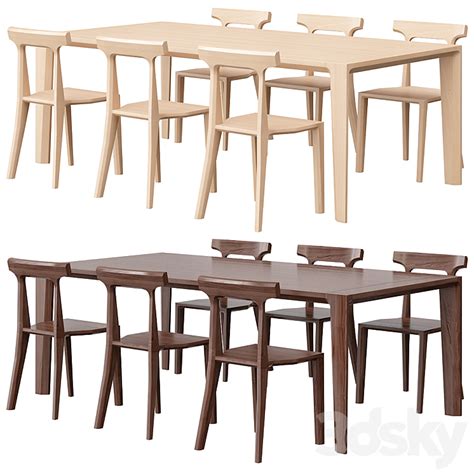 Raia Dining Table Table Chair D Model