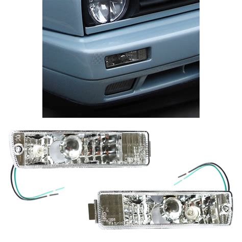 2x Frontblinker Blinker Chrom passend mit GL Stoßstange für Golf 2 II